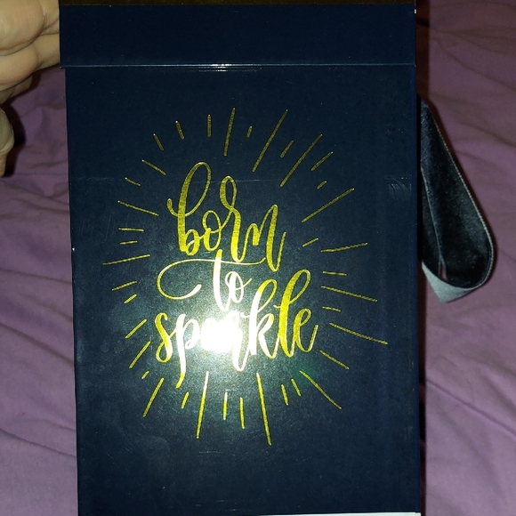 Black Crystal Decorative Teddy Bear  With Hints Of Blue And Purple Sparkles! - Picture 6 of 13